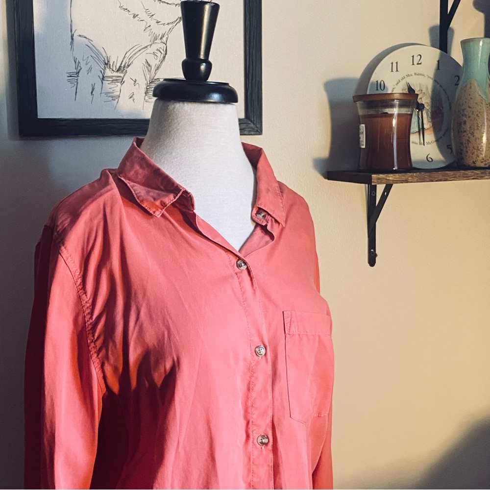 Cinnamon Colored Lightweight Collared Button Down… - image 4